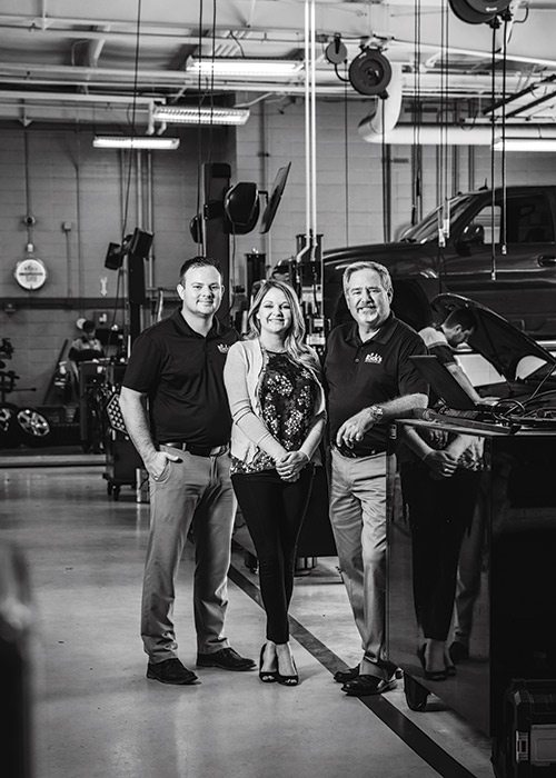 Travis Comfort, Kala Comfort, Rick Hughlett of Rick's Automotive in Springfield MO