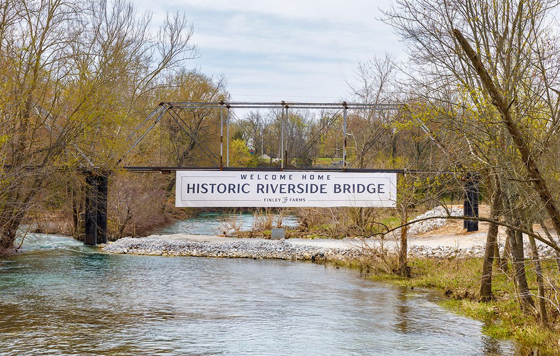 Restored bridge at Finley Farms