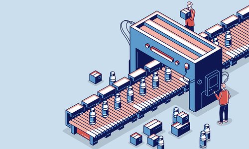 Biz 417 manufacturing illustration.