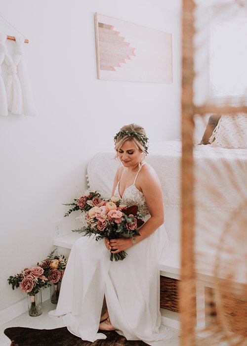 Shai Voelker on her wedding day