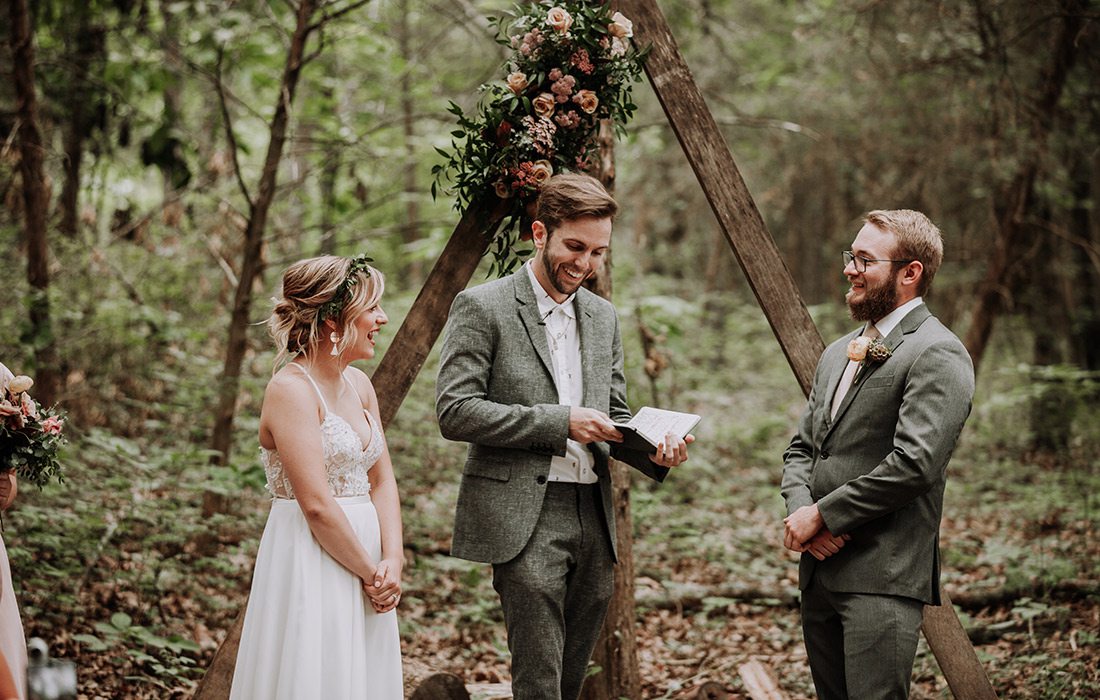 Ryan Kopas & Shai Voelker on their wedding day