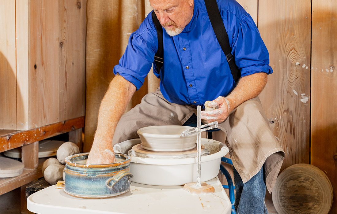 Jeff Walker making potter in Silver Dollar City