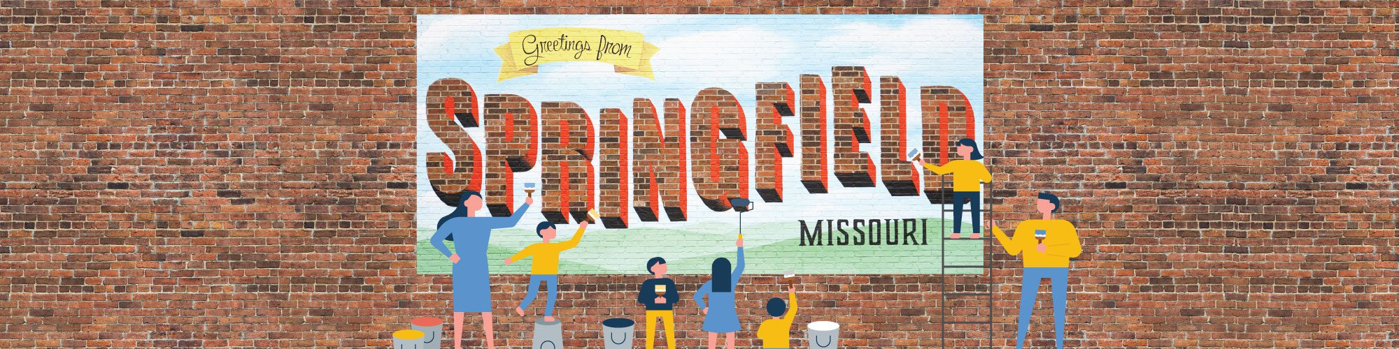 Greetings from Springfield Missouri mural