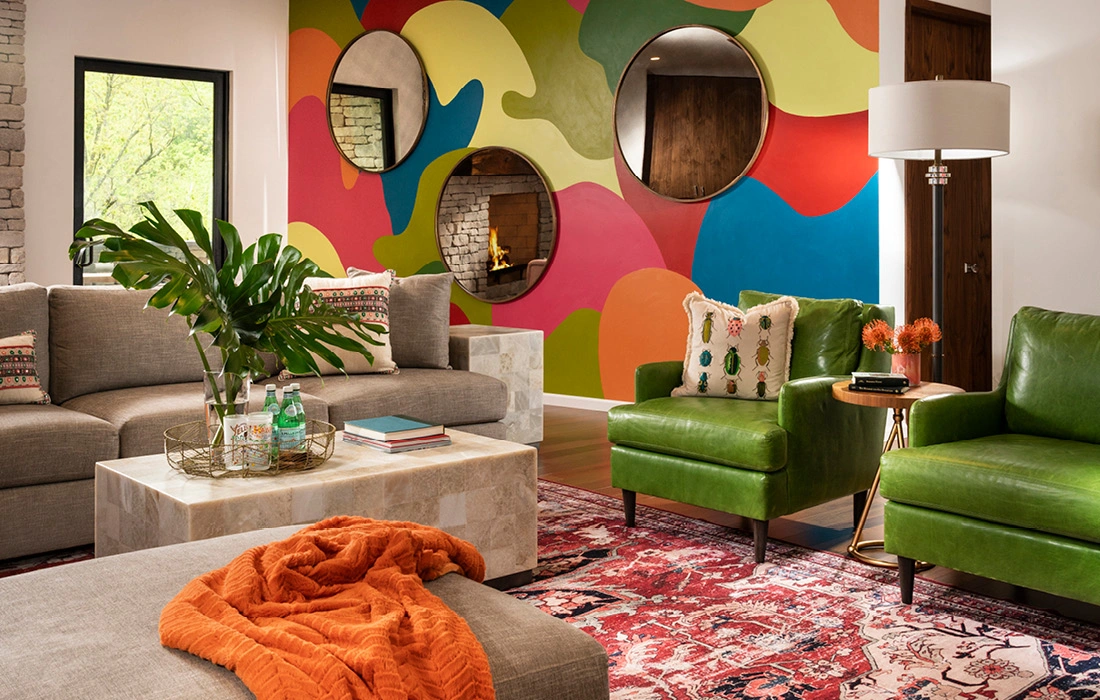 Best living space 2023 winner colorful wall