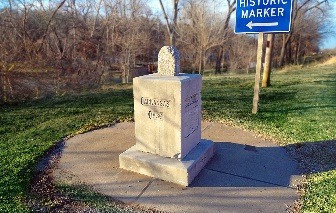 Missouri Arkansa and Oklahoma Tri-State marker