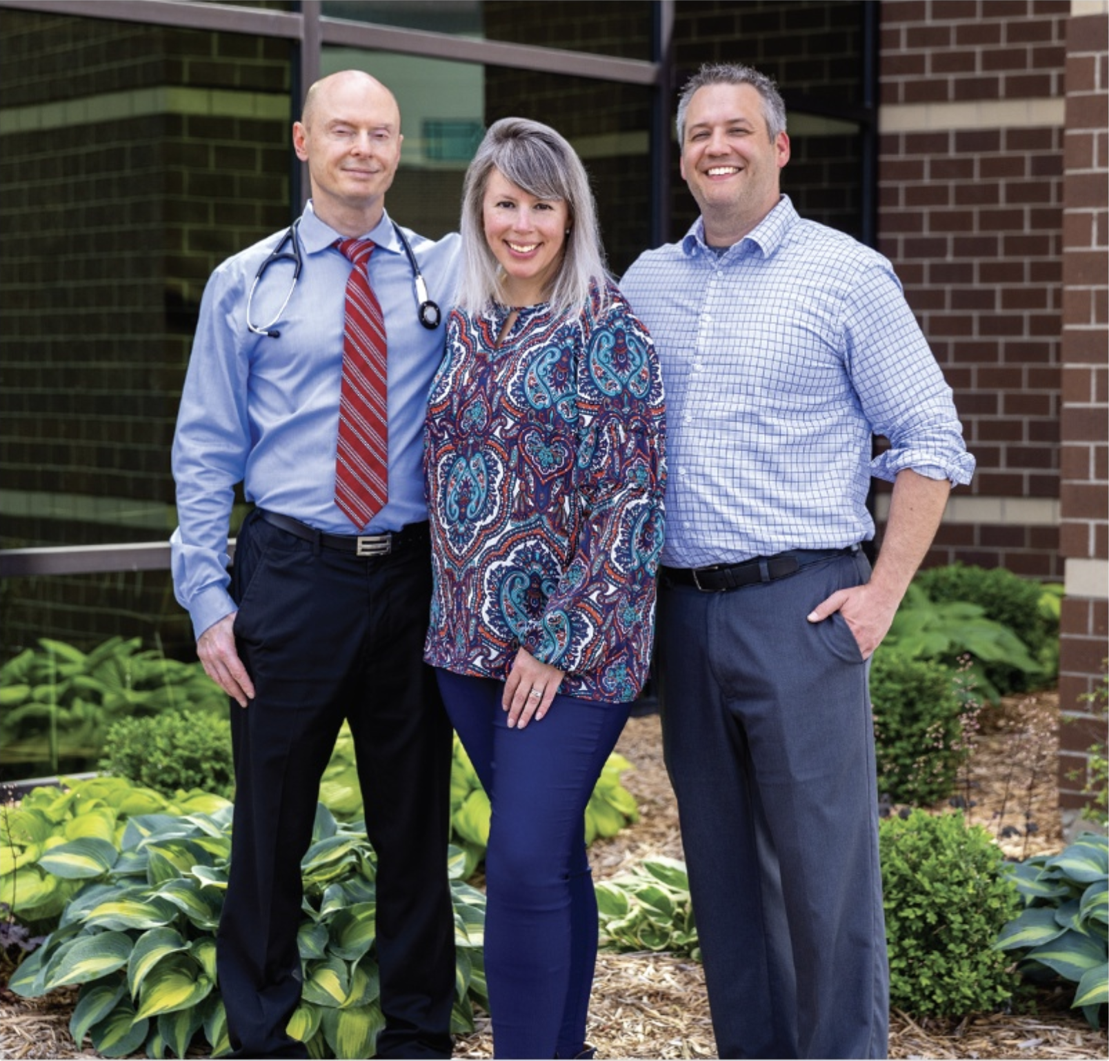 Dr. Leo Shunyakov, Dr. Penelope Harris and Dr. Edwin Watts of Central Care Cancer Center