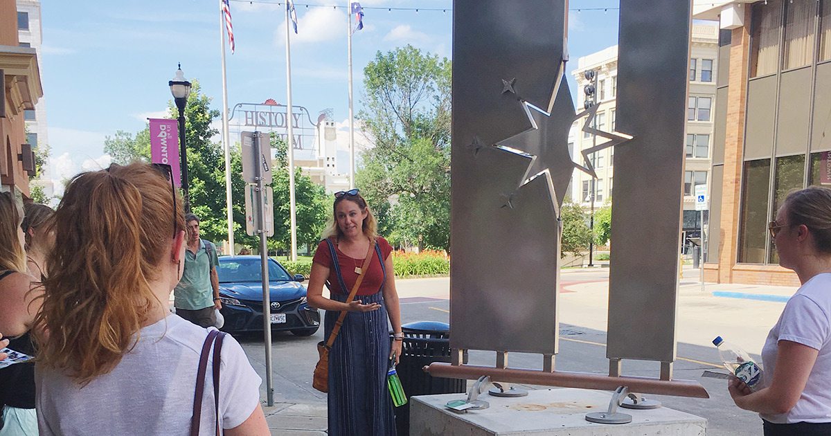 Nicole Brown gives a tour of Sculpture Walk Springfield