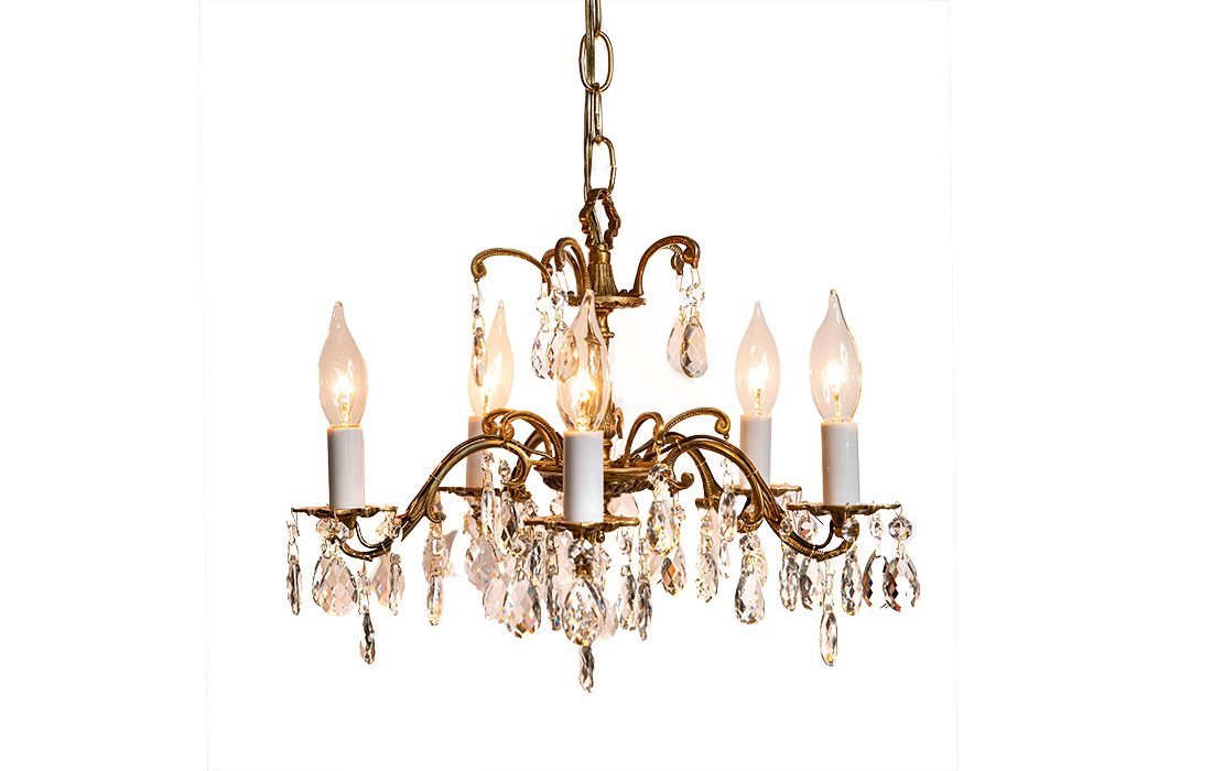 Isolated chandelier product photo.