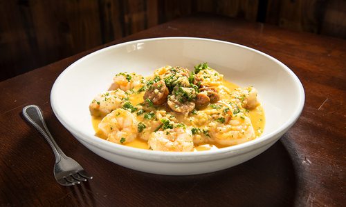 Shrimp and Grits at Farmers Gastropub in Springfield MO