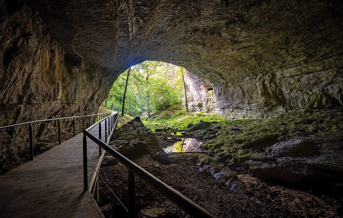 Entrance to Smallin Civil War Cave in Ozark MO