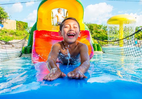Young boy at Splash Country Resort in Branson MO