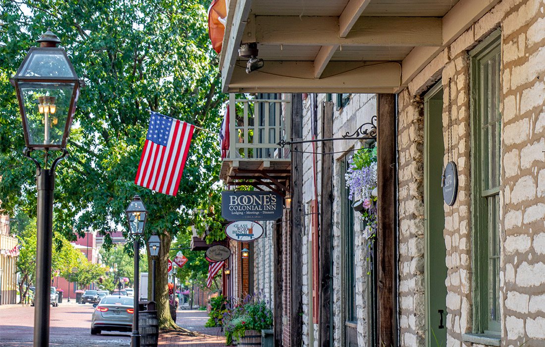 Main street in St. Charles, Missouri