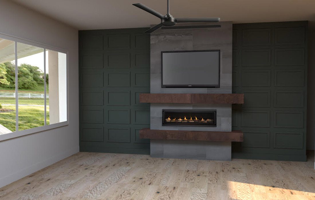 Fireplace design for St. Jude's Dream Home