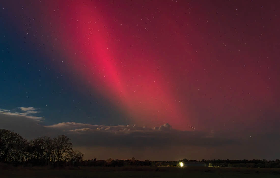 Aurora Borealis visible in Missouri.