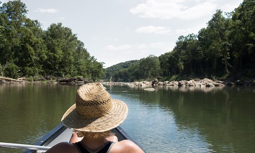 Floating on a lake