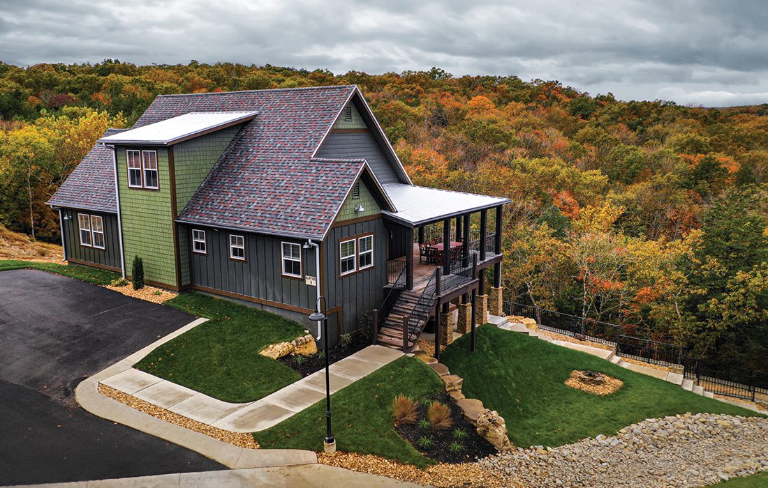 Aeria photo of property at Table Rock Shore Resort Bluff Cabins, Missouri