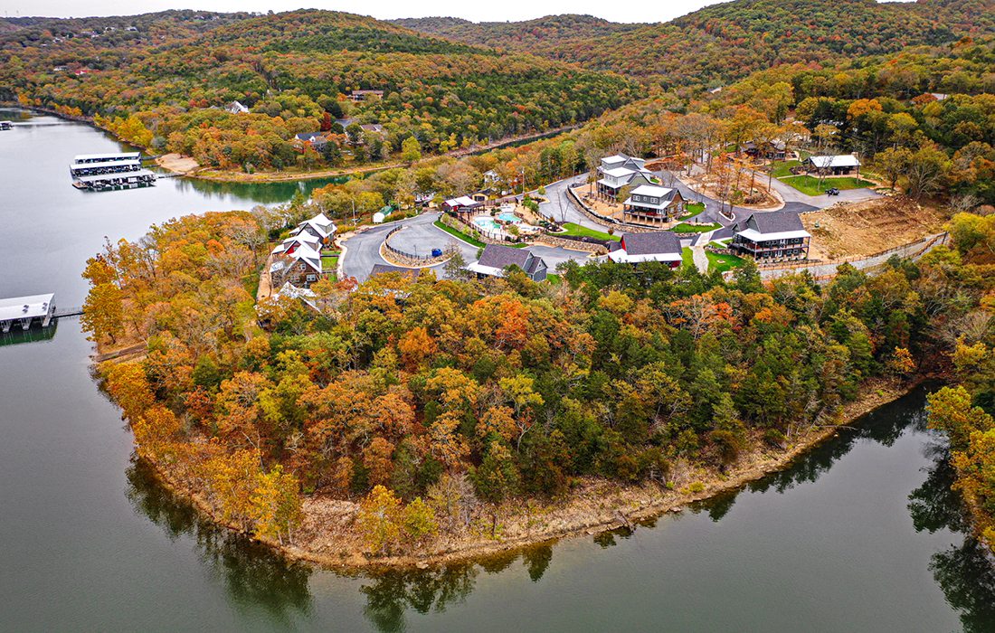 Aerial photo of Table Rock Shore Resort