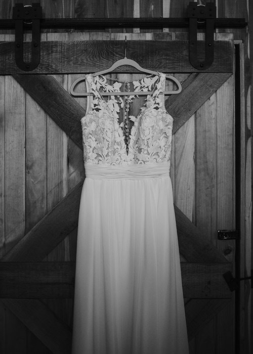 Taylor Abraham's wedding dress