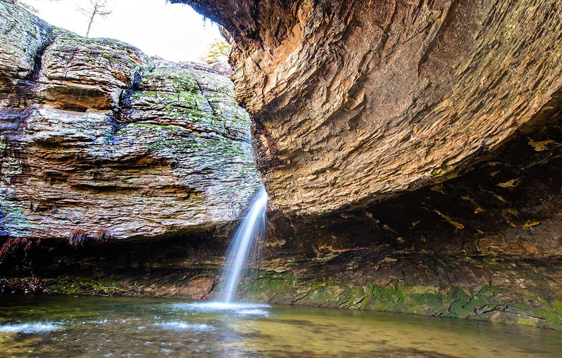 Waterfall on the Seven Hollows Trail in Petit Jean State Park