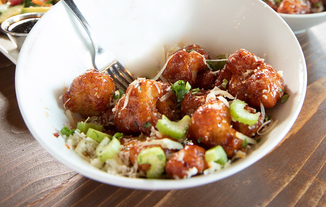 Spicy Buffalo Cauliflower bites at The Rock in Springfield, MO