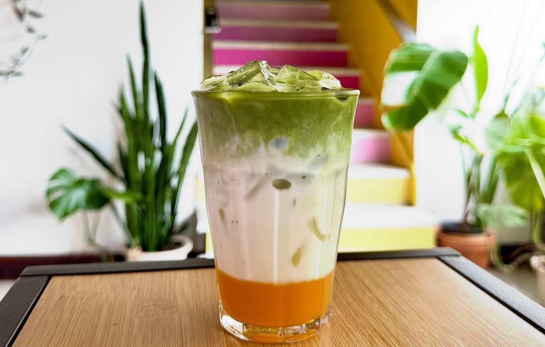Mango Matcha Latte from The European