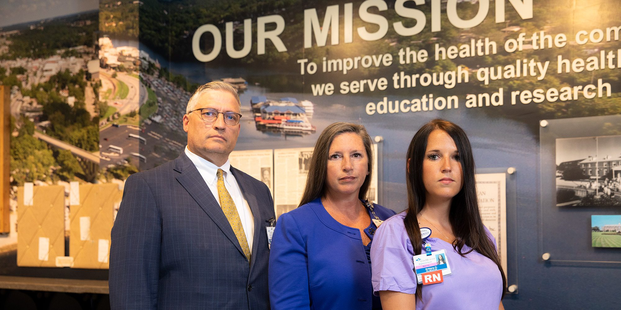 William Mahoney, Lynne Yaggy and Brittany Durrer of Cox Medical Center Branson