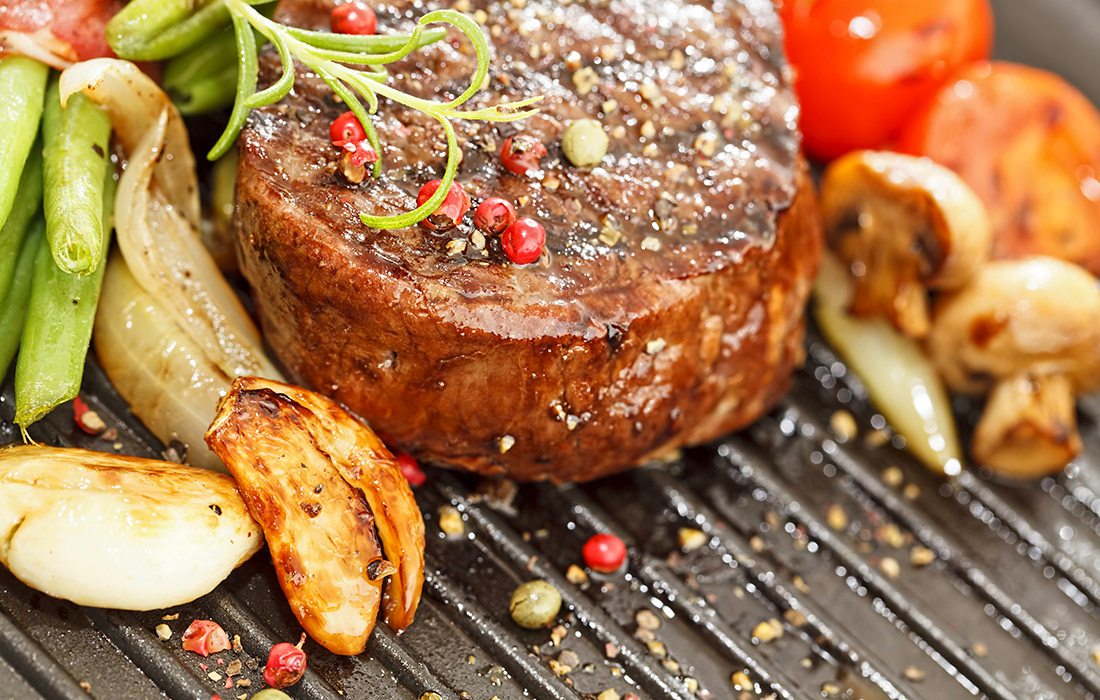 Tournedos of Beef with Roasted Vegetables