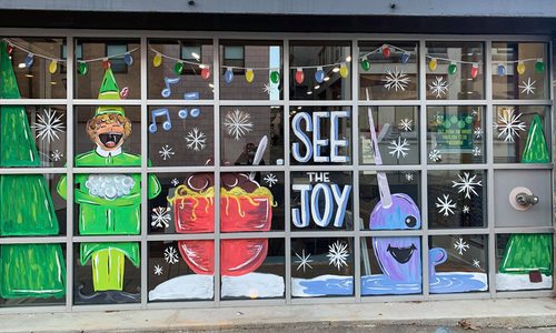 Vision Clinic holiday window display