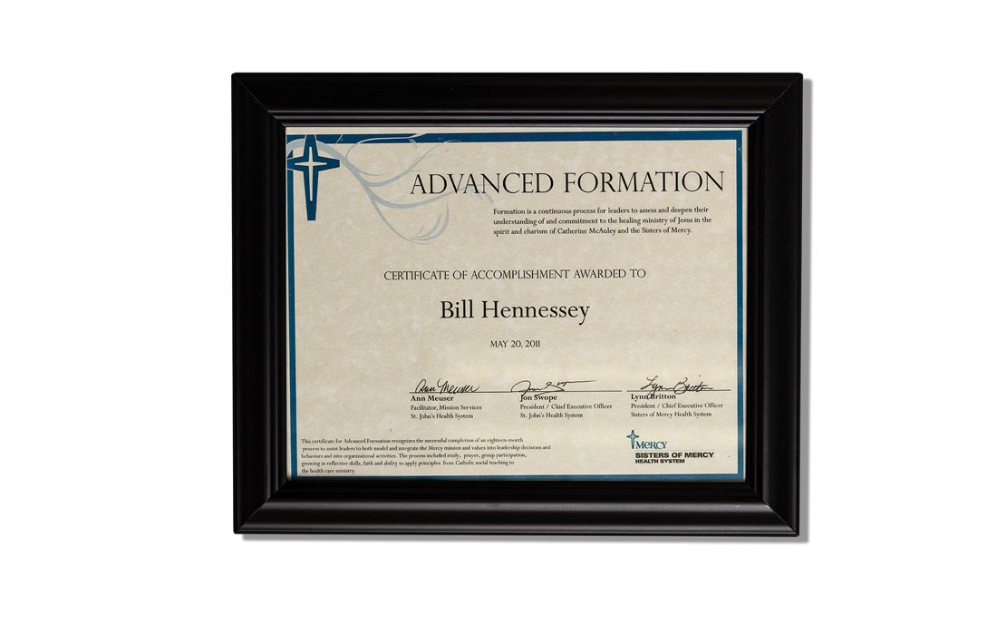 Certificate for Advanced Formation