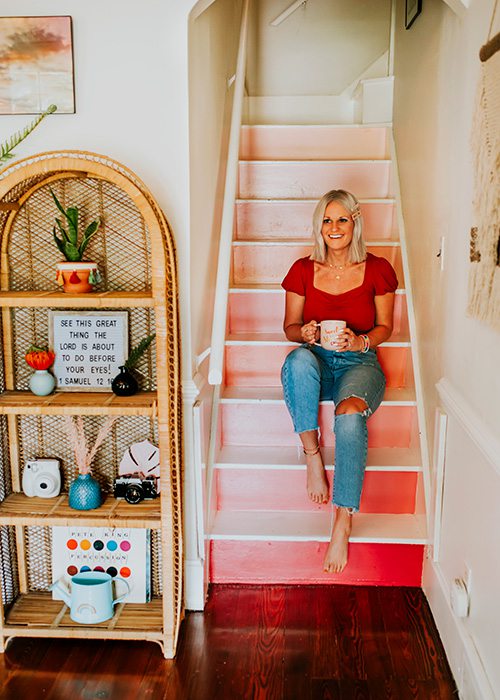 ombre painted stairs