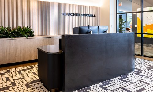 Husch Blackwell redesigned front desk