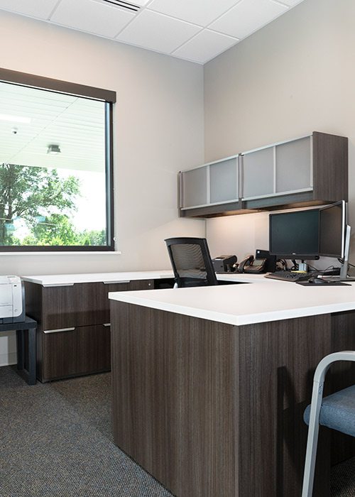 Modern office space at Volt Credit Union's headquarters in Springfield MO
