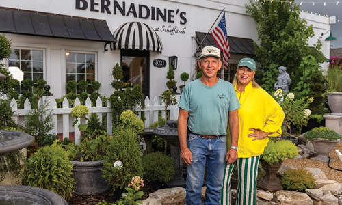 Betsy and Mike Schaffitzel of Schaffitzel's Flowers and Bernadine's boutique.