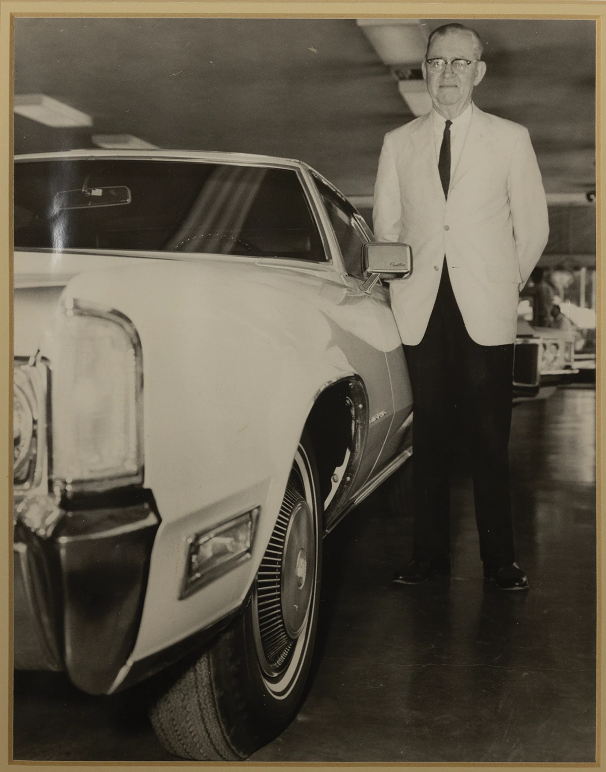 George Thompson Sr. on the dealership floor