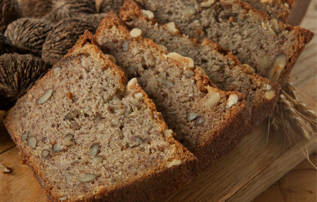 Bread made with Hammons Black Walnuts.
