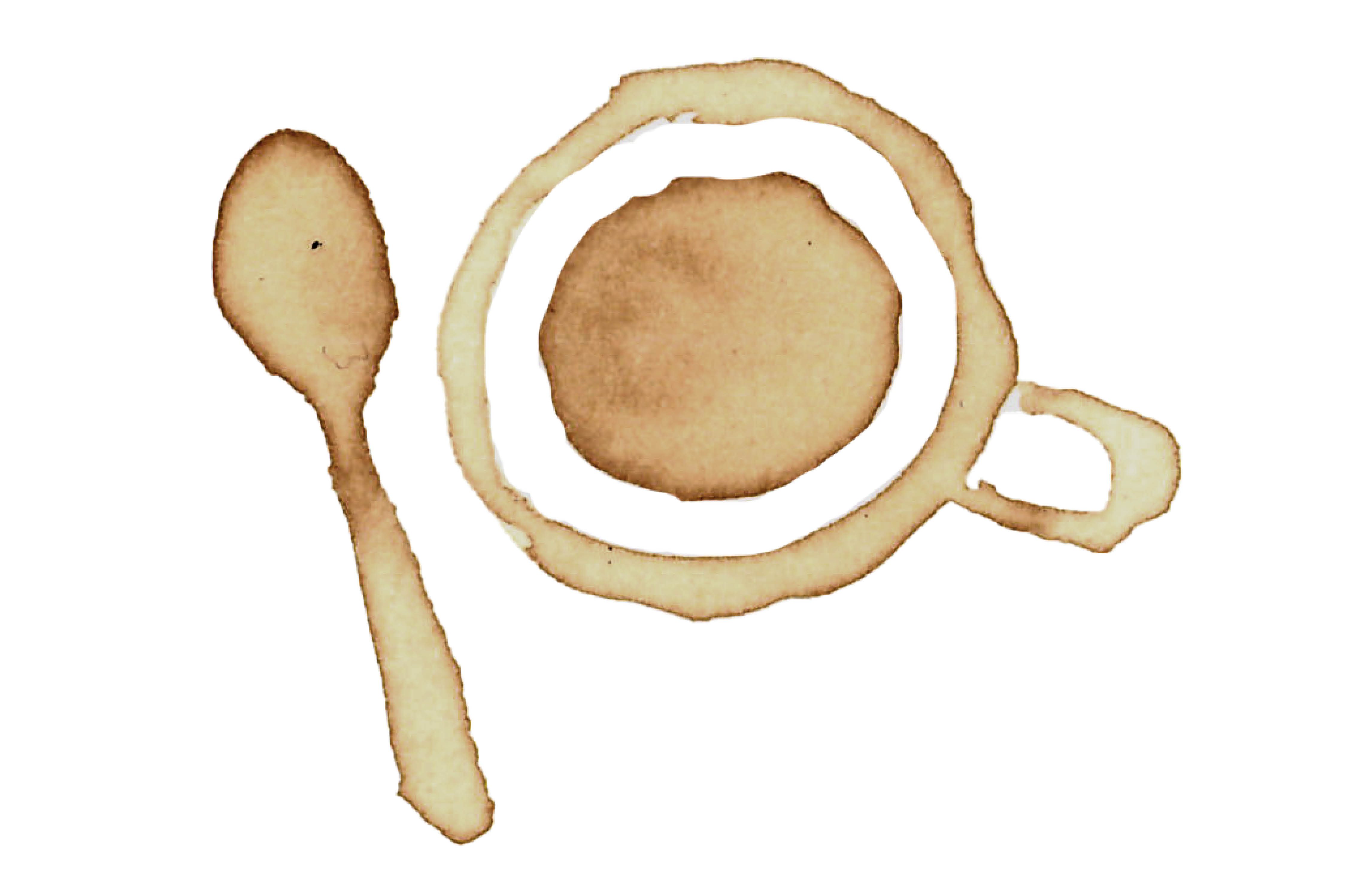 Coffee cup and spoon illustration.