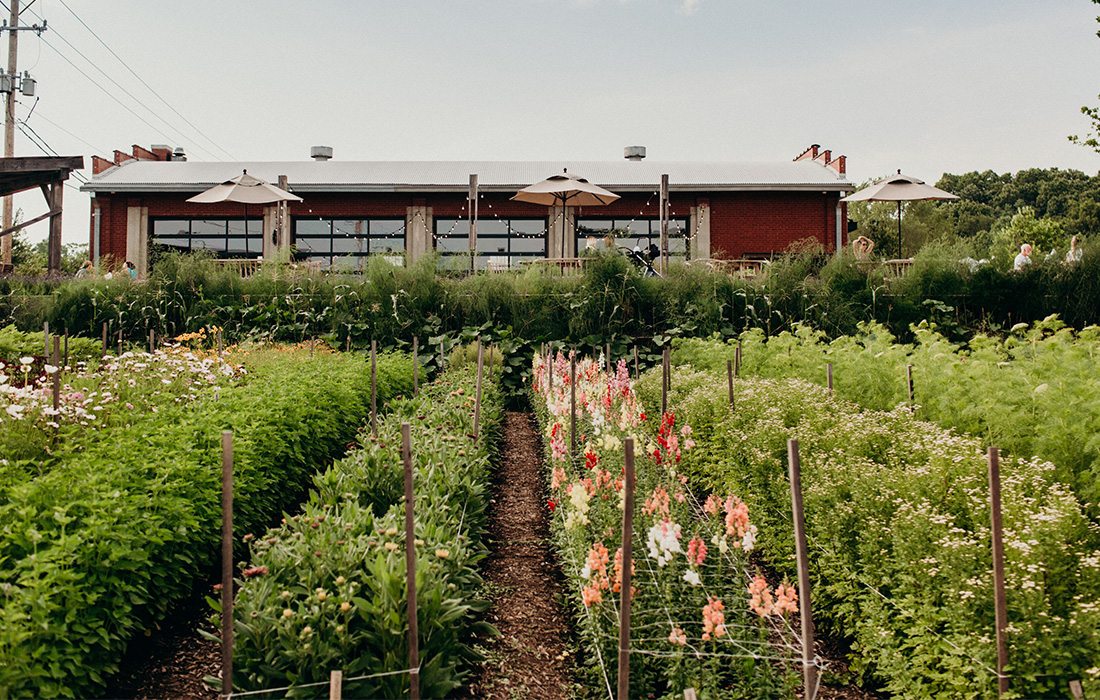 Explore the gardens at Finley Farms.