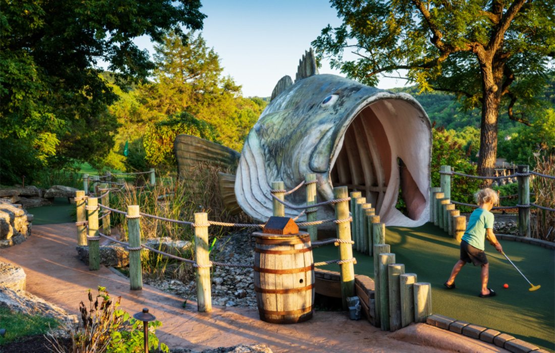 Mini golfing is available to guests at Big Cedar Lodge.