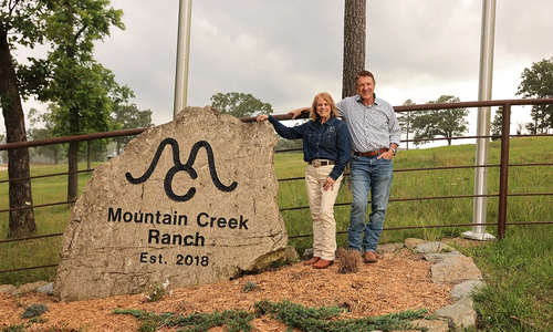 Entrance sign for Mountain Creek Ranch
