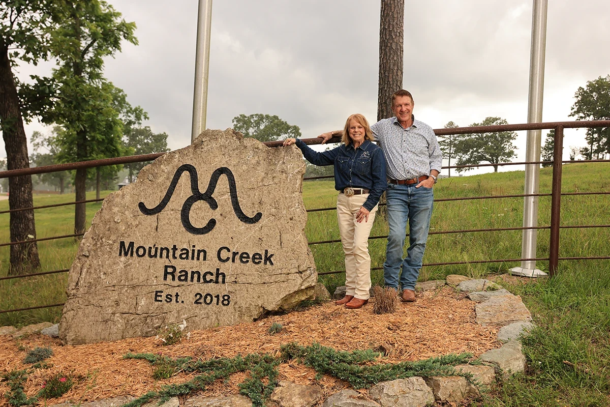 Entrance sign for Mountain Creek Ranch