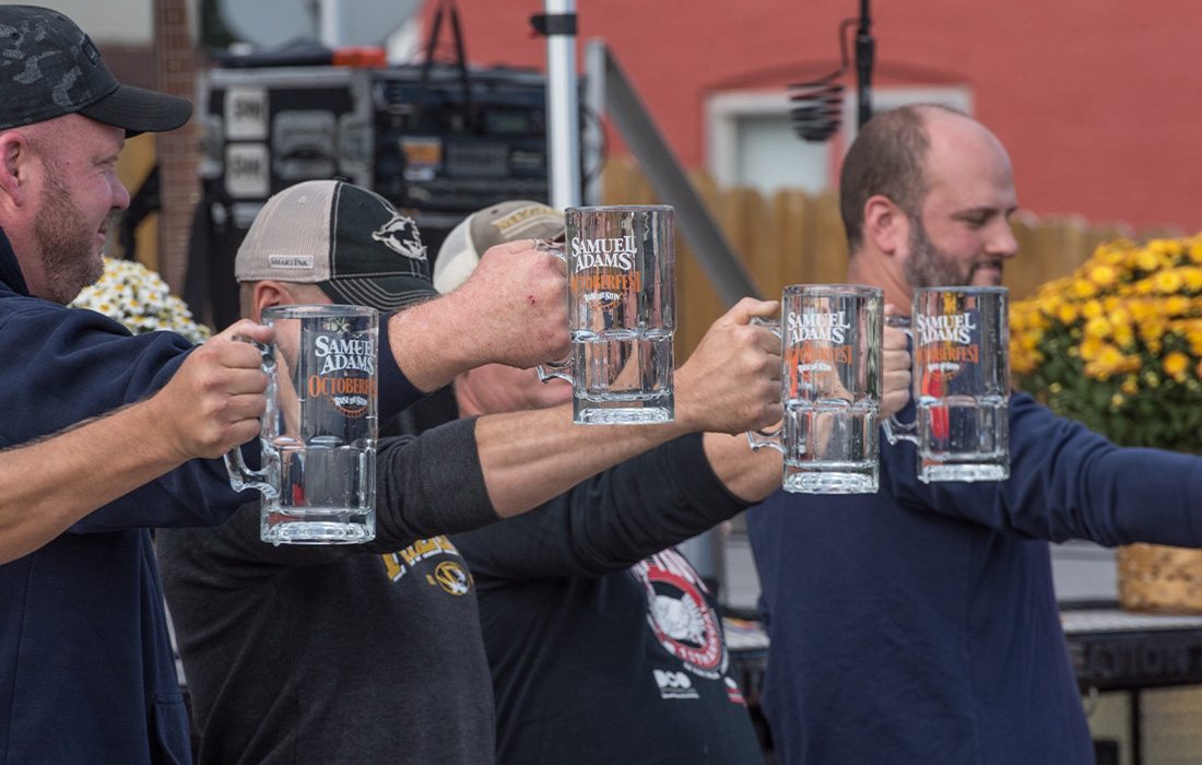 Participate in a stien holding contest at Jefferson City’s Oktoberfest.