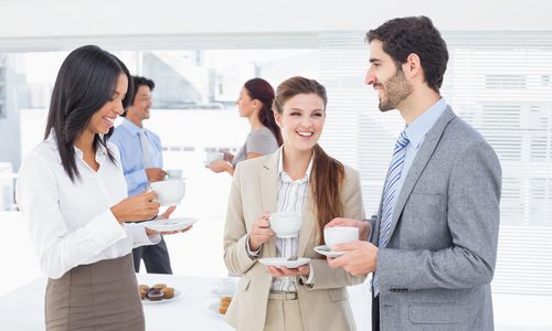 group of business people networking