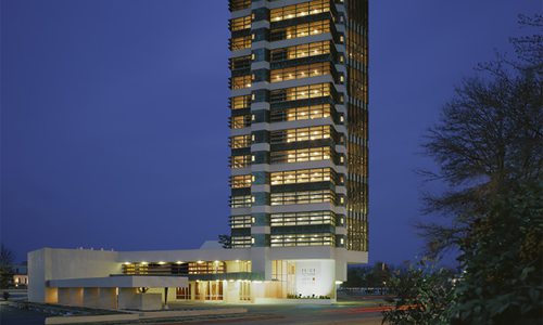The Inn at Price Tower, realized by Frank Lloyd Wright, in Bartlesville, Oklahoma