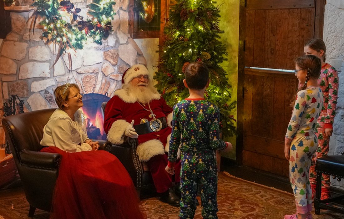Capture memories with Santa and your kids during the holiday season at Big Cedar Lodge.