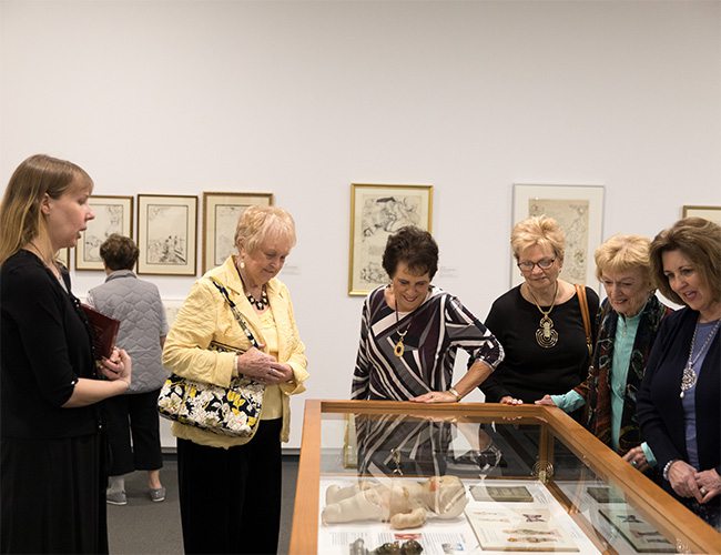Sarah Buhr and museum guests