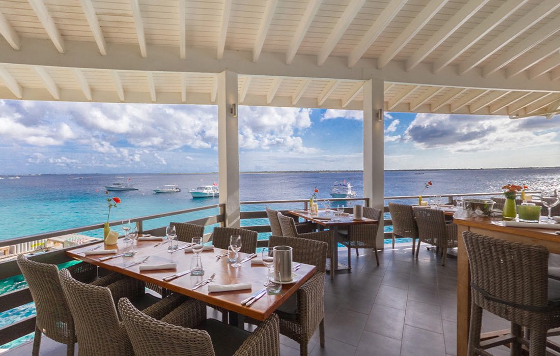 Enjoy ocean view dining.