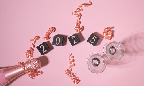 New Year 2025 stock photo