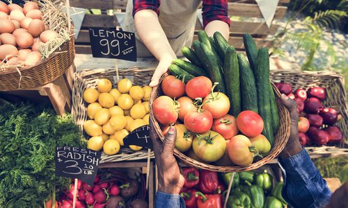 Stock photo of farmer's market