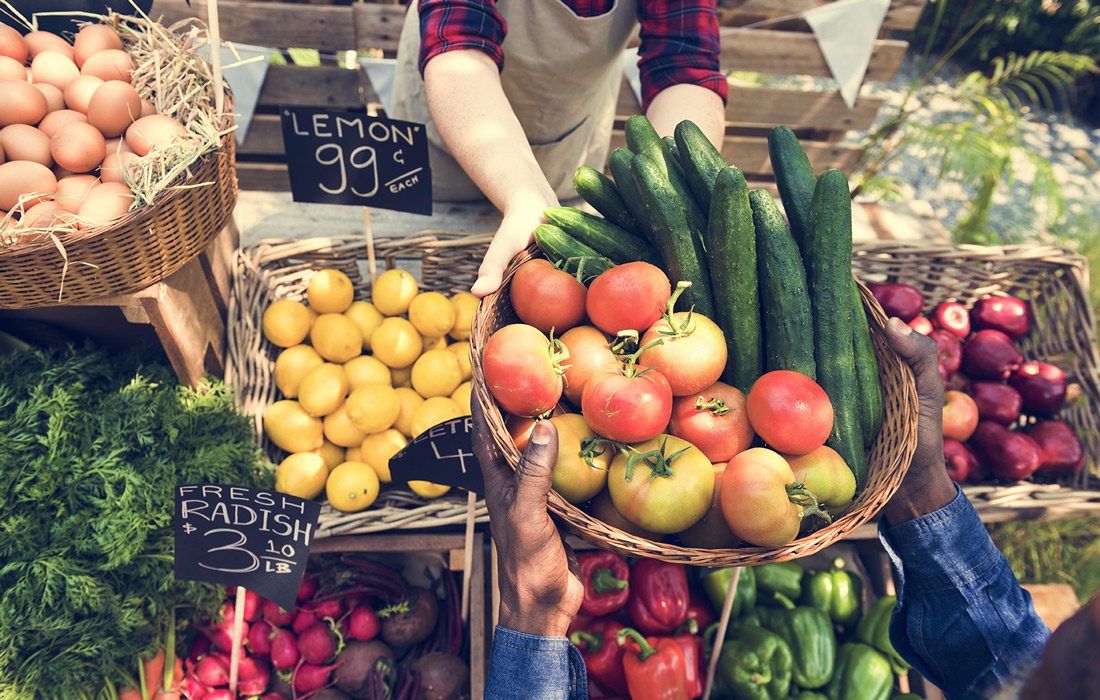 Stock photo of farmer's market