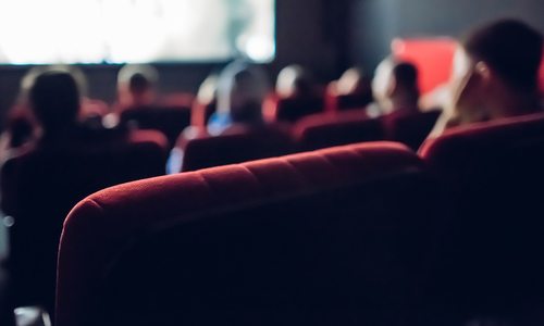 Audience in a movie theater